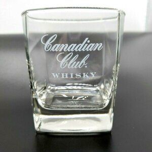 Canadian Club Whisky Square Bottom Rocks Glass
